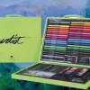 New Maletín de Madera 122 Piezas Art Studio Verde Niños Niños Y Regalos