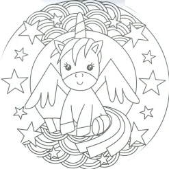 Clearance Mandalas de unicornios 02 Infantil|Colorear