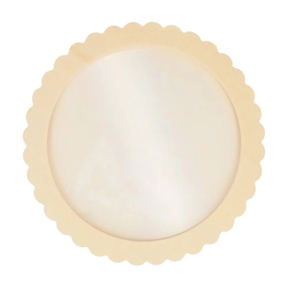 Best Marco de madera Círculo Festoneado 25cm Maderas