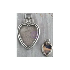 New Medallón de corazón vintage Finnabair Telas, Sedas Y Fieltro