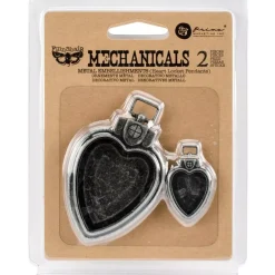 New Medallón de corazón vintage Finnabair Telas, Sedas Y Fieltro