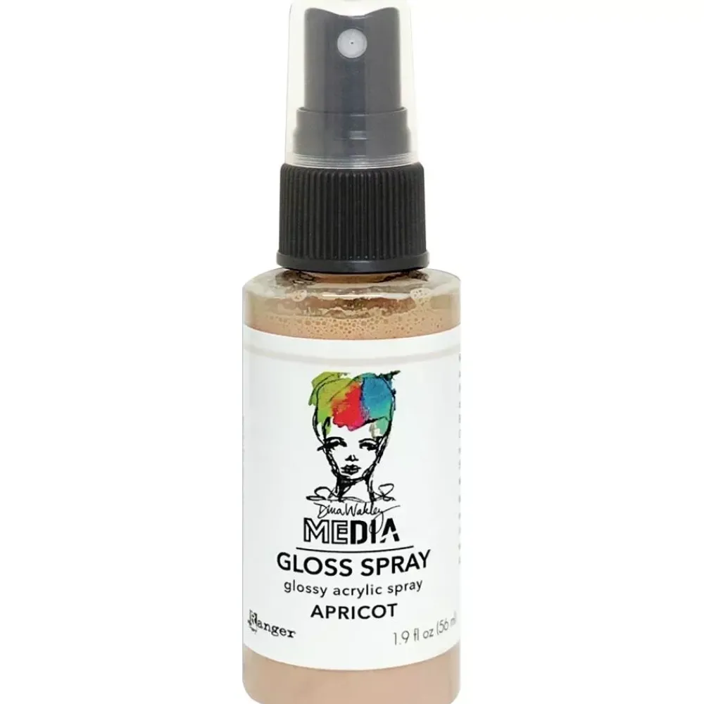 Best Media Gloss Spray Dina Wakley Apricot 56ml Pinturas Acrílicas