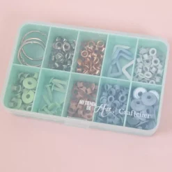 Outlet Mini Caja con 10 Compartimentos Turquesa Organización