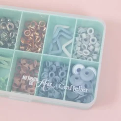 Outlet Mini Caja con 10 Compartimentos Turquesa Organización