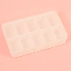 Mini Caja Con 10 Compartimentos Blanca Organización