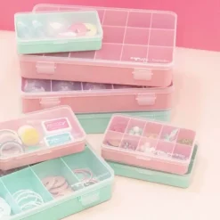 Mini Caja Con 10 Compartimentos Blanca Organización
