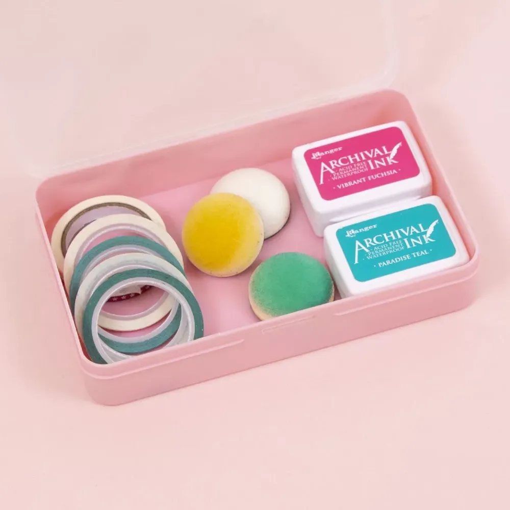 Sale Mini Caja Rosa Organización