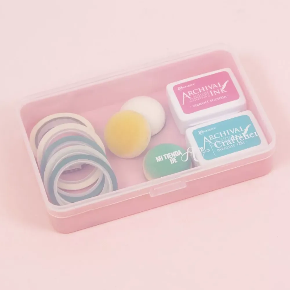 Sale Mini Caja Rosa Organización