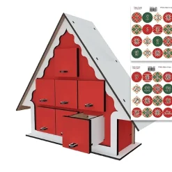 Online Mini Calendario de Adviento Tiny rojo y blanco Navidad|Calendarios De Adviento