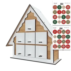 Online Mini Calendario de Adviento Tiny madera y blanco Navidad|Calendarios De Adviento