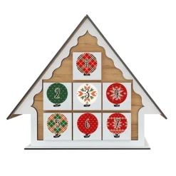 Online Mini Calendario de Adviento Tiny madera y blanco Navidad|Calendarios De Adviento
