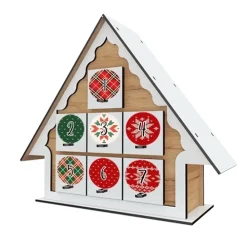Online Mini Calendario de Adviento Tiny madera y blanco Navidad|Calendarios De Adviento