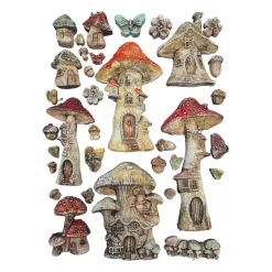 Outlet Molde de silicona Casas de setas Romantic Hidden Grove A5 Herramientas Para Modelado
