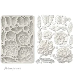 Discount Molde de silicona Mariposas y Flores Old Lace Herramientas Para Modelado|Pastas Moldeables