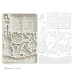 New Molde de silicona Music A5 Herramientas Para Modelado
