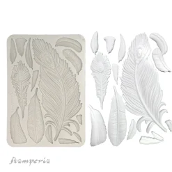 Discount Molde de silicona Plumas Masquerade A5 Herramientas Para Modelado