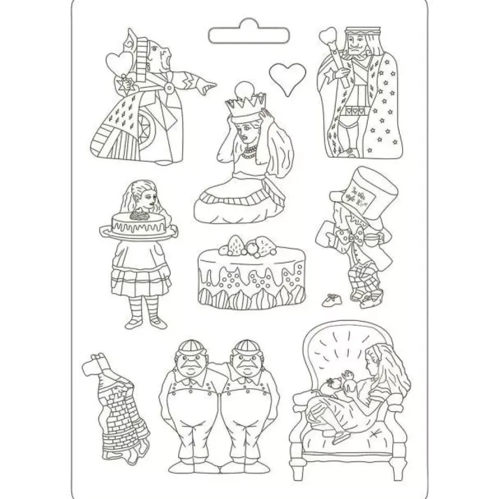 Hot Molde Flexible Alice King Alice Through the Looking Glass 21x29cm Herramientas Para Modelado|Pastas Moldeables