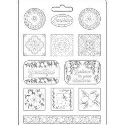 Hot Molde Flexible Baldosas Blue Dream 21x29cm Herramientas Para Modelado|Pastas Moldeables