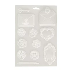 Best Molde flexible Carta Shabby Rose Herramientas Para Modelado