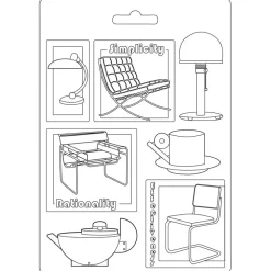 Clearance Molde Flexible Chairs Bauhaus 14x21cm Herramientas Para Modelado|Pastas Moldeables