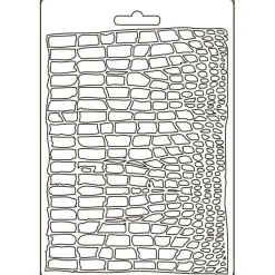 Molde Flexible Crocodile Pattern Savana 14x21cm Herramientas Para Modelado|Pastas Moldeables