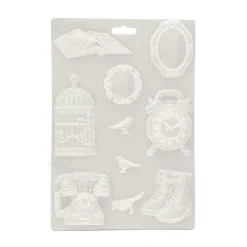 Molde flexible Elementos Romantic Golden Harmony 21x29cm Herramientas Para Modelado|Pastas Moldeables