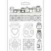 New Molde flexible Frascos Romantic Golden Harmony 21x29cm Herramientas Para Modelado|Pastas Moldeables