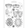 Sale Molde flexible Máscaras Masquerade 21x29cm Herramientas Para Modelado