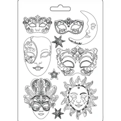 Sale Molde flexible Máscaras Masquerade 21x29cm Herramientas Para Modelado