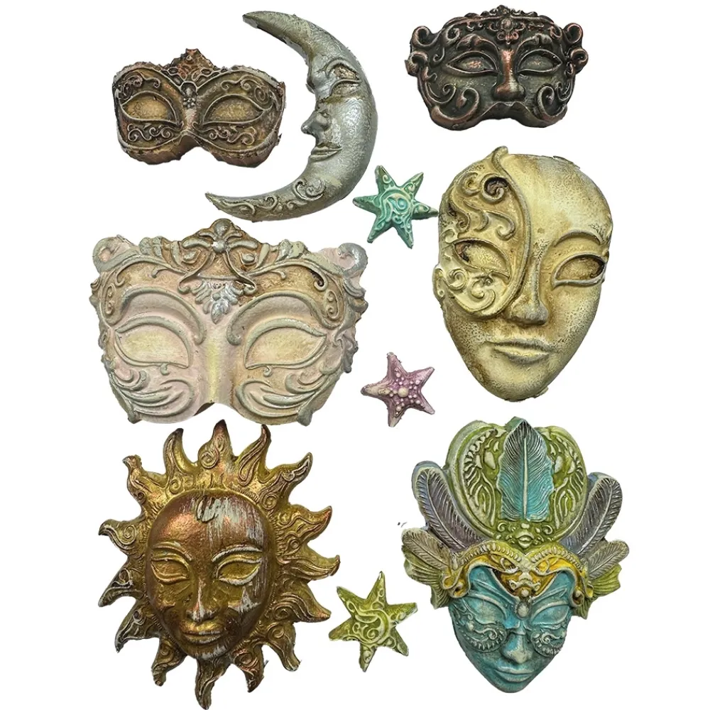 Sale Molde flexible Máscaras Masquerade 21x29cm Herramientas Para Modelado