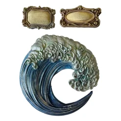 Hot Molde flexible Ola Silent Sea 14x21cm Herramientas Para Modelado