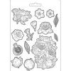 Molde Flexible Pomegranade & Flowers Casa Granada 21x29cm Herramientas Para Modelado|Pastas Moldeables