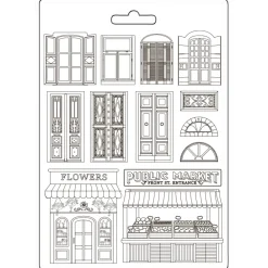 Clearance Molde flexible Puertas y Ventanas Art of Travelling 21x29cm Herramientas Para Modelado
