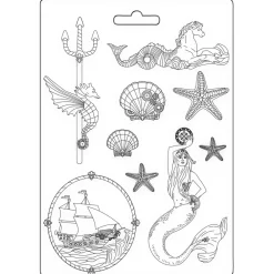 Clearance Molde Flexible Sirena Songs Of The Sea 21x29cm Herramientas Para Modelado