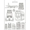 Hot Molde flexible Transportes Art of Travelling 21x29cm Herramientas Para Modelado