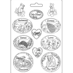 Clearance Molde flexible Óvalos Romantic Woodland 21x29cm Herramientas Para Modelado