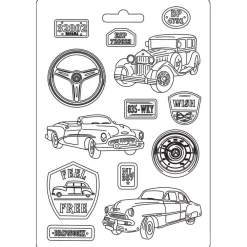 New Molde Flexible Vintage Cars Desire 21x29cm Herramientas Para Modelado|Pastas Moldeables