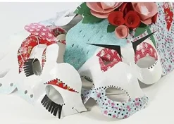 New Máscara con Encanto de Papel Maché Cartón Y Papel Maché