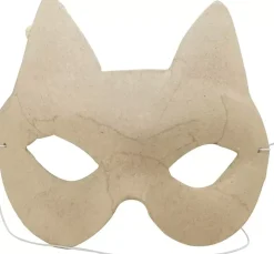 Hot Máscara Gato Infantil de Papel Maché Niños Niños Y Regalos|Cartón Y Papel Maché