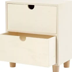 Online Mueble Cajonera de Madera 2 Cajones Organización|Maderas