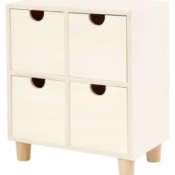 Mueble Cajonera de Madera 4 Cajones Maderas|Organización