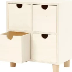 Mueble Cajonera de Madera 4 Cajones Maderas|Organización