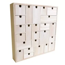 Mueble de madera con 24 cajones de adviento Maderas