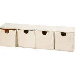 Discount Mueble de madera cuatro cajones Organización|Maderas