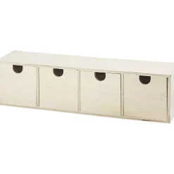 Discount Mueble de madera cuatro cajones Organización|Maderas