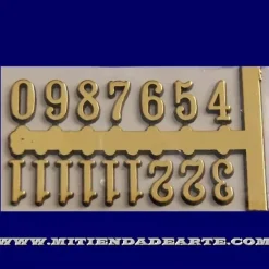 Discount Números Árabes en resina de plástico adhesivos pintados en dorado Relojes