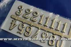 Discount Números Árabes en resina de plástico adhesivos pintados en dorado Relojes