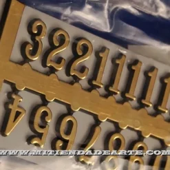 Discount Números Árabes en resina de plástico adhesivos pintados en dorado Relojes