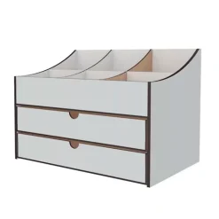 Organizador de escritorio accesorios y cosméticos Blanco Organización