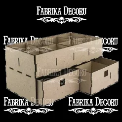 Sale Organizador rectangular de escritorio con dos cajones en DM Organización